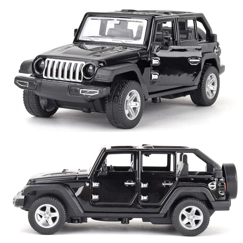 1:36 Off-Road Jeep Diecast Model - Rugged Alloy Toy with Pull-Back Function