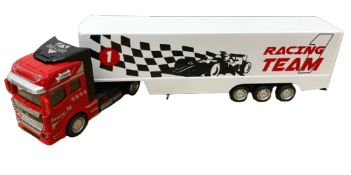 1/48 Pull-Back Container Truck - Diecast Alloy Toy with Friction