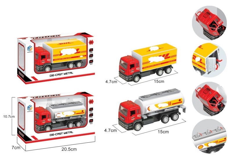 1/50 Short Oil Tanker with Detachable Tank & Tilting Cab