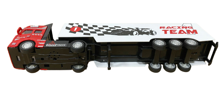 1/48 Pull-Back Container Truck - Diecast Alloy Toy with Friction