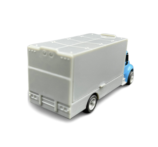 Scale 1:43 diecast cargo truck toy