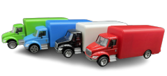 1:43 diecast cargo truck toy