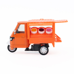 1:43 Scale Creative Ice Cream Tricycle Diecast - Pull-Back Alloy Dessert Truck