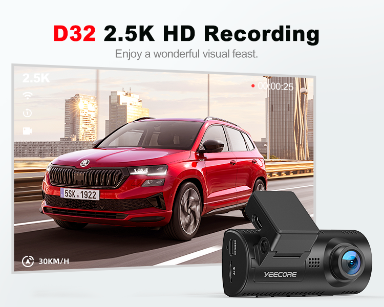 YEECORE Dash Cam, 4K UHD 2160P Car Camera Front, WiFi GPS, Touch Screen  2.45 Inch, Super Night Vision, Loop Recording, G-Sensor, HDR, Mini Dash  Camera for Cars with Parking Monitor, Support 256GB