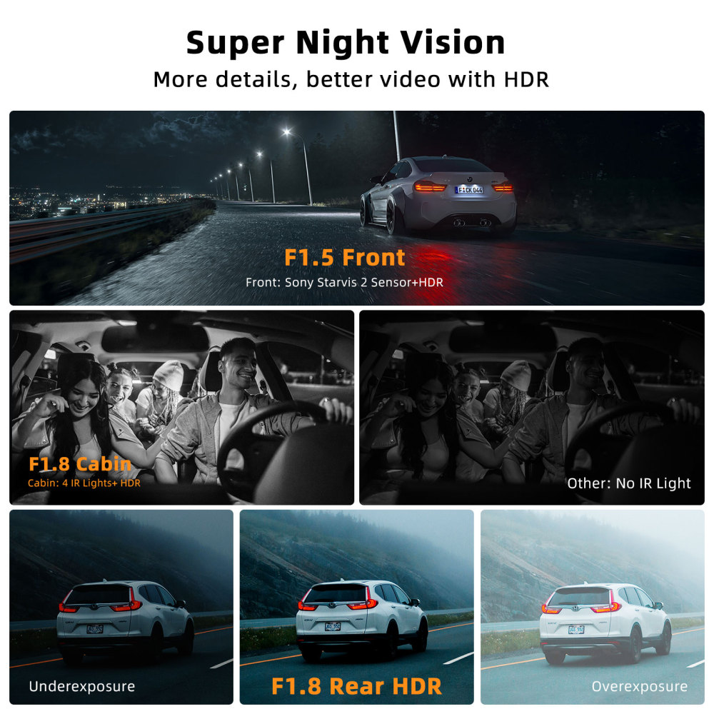 D53 3 Channel dash cam