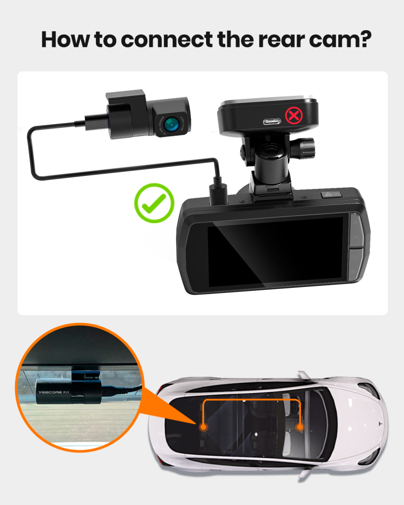 Adjustable Rear Camera (Cable NOT INCLUDED)