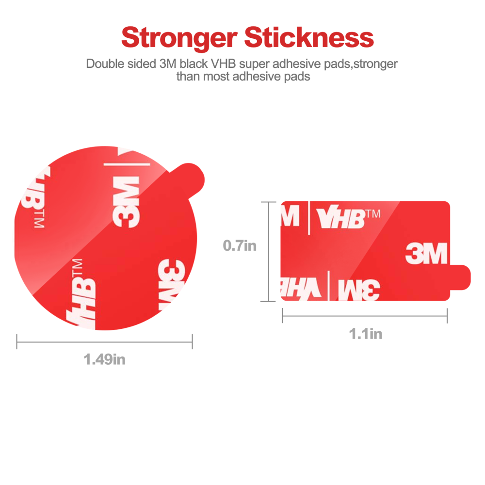 3M Sticky Adhesive for D53 Dash Cam Mount  (4 pcs)