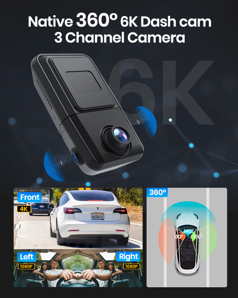 3 CHANNEL DASH CAM