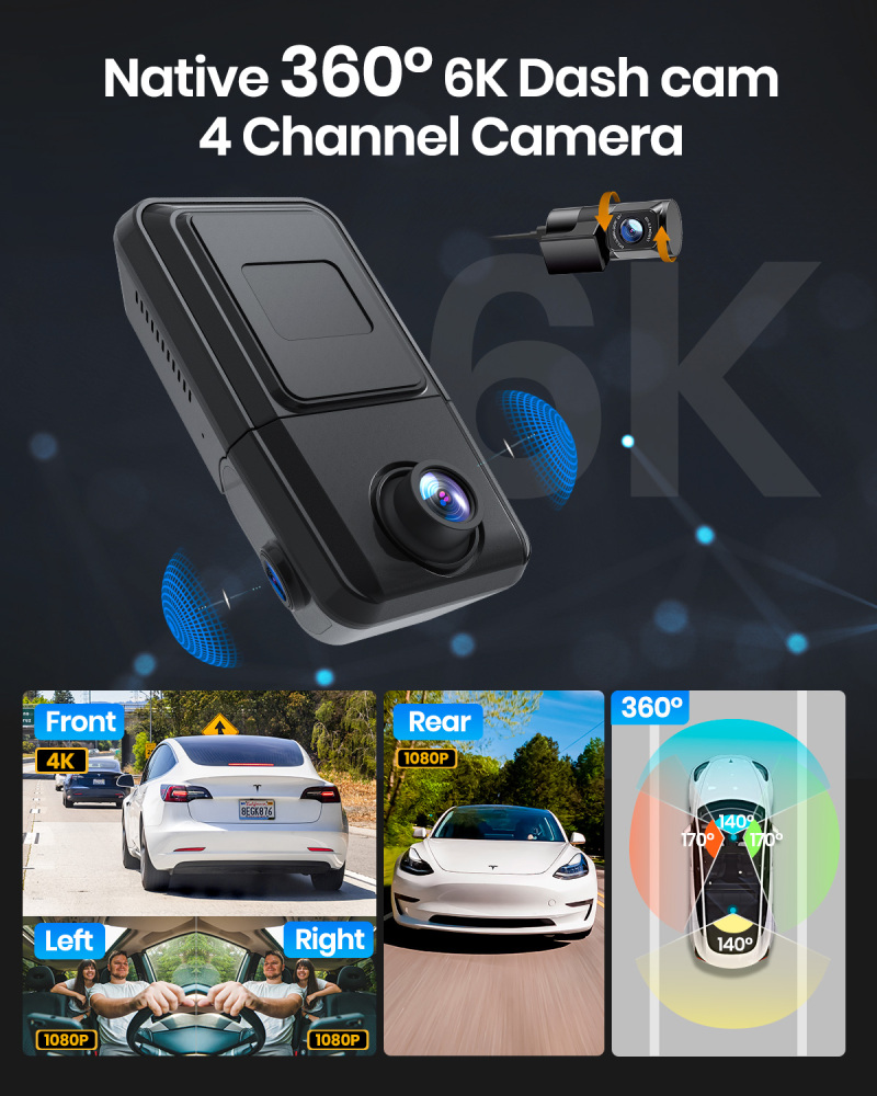 4 CHANNEL DASH CAM