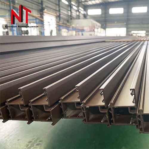 Brown powder coating aluminium profile