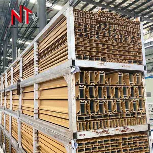 Wood grain casement aluminum profiles