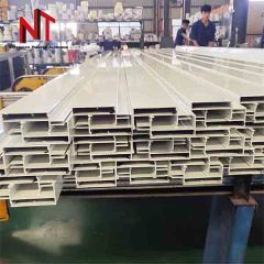 White aluminum curtain wall profile