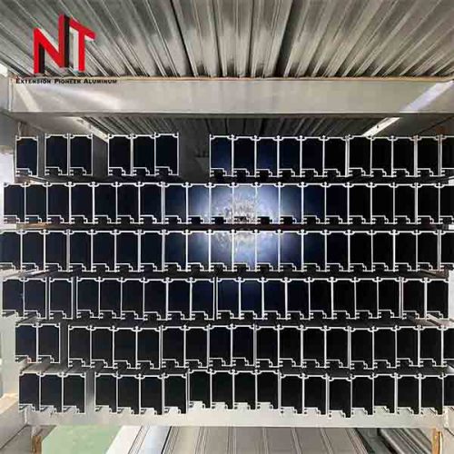 Mill finished folding aluminum doors profile