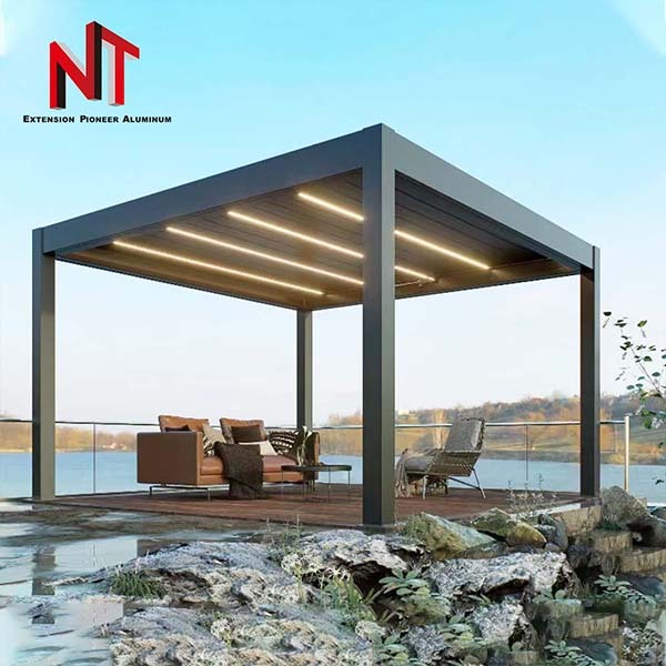 waterproof aluminium louvered pergola
