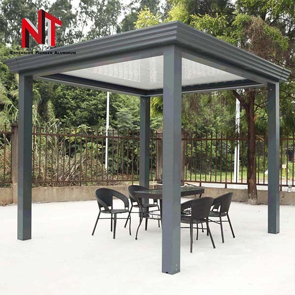 modern outdoor aluminum pergola rain