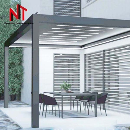 waterproof aluminum pergola gazebo louvers