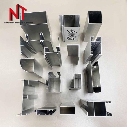 Extruded aluminum profiles for doors and windows