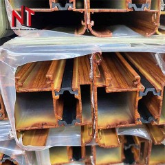 Wood grain heat transfer film for aluminum