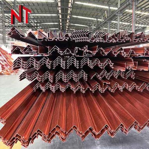 Wood grain sliding aluminum profile