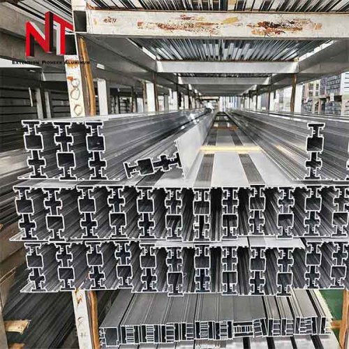 Aluminum profile for sliding door roller