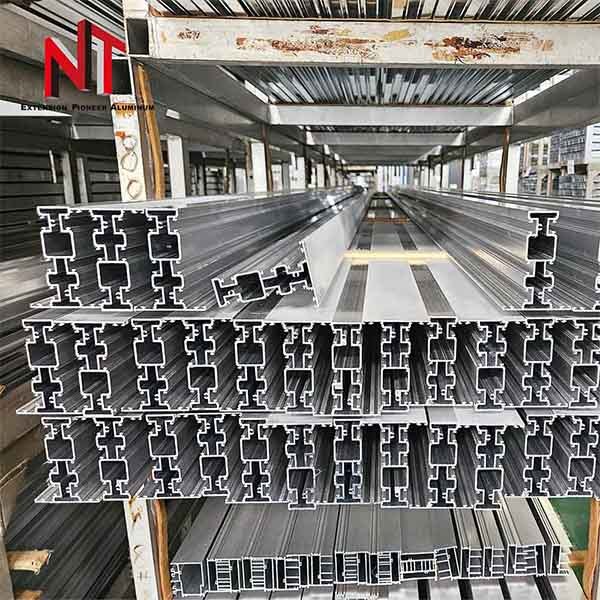 Aluminum profile for sliding door roller