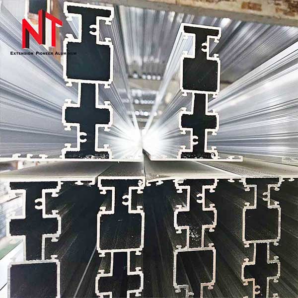 Aluminum profile for sliding door roller