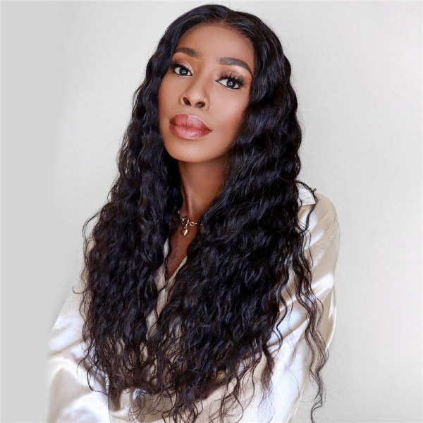 Dima Loose Deep Hair 13x4 Transparent Lace Frontal Pre-made Wigs Unprocessed Hair