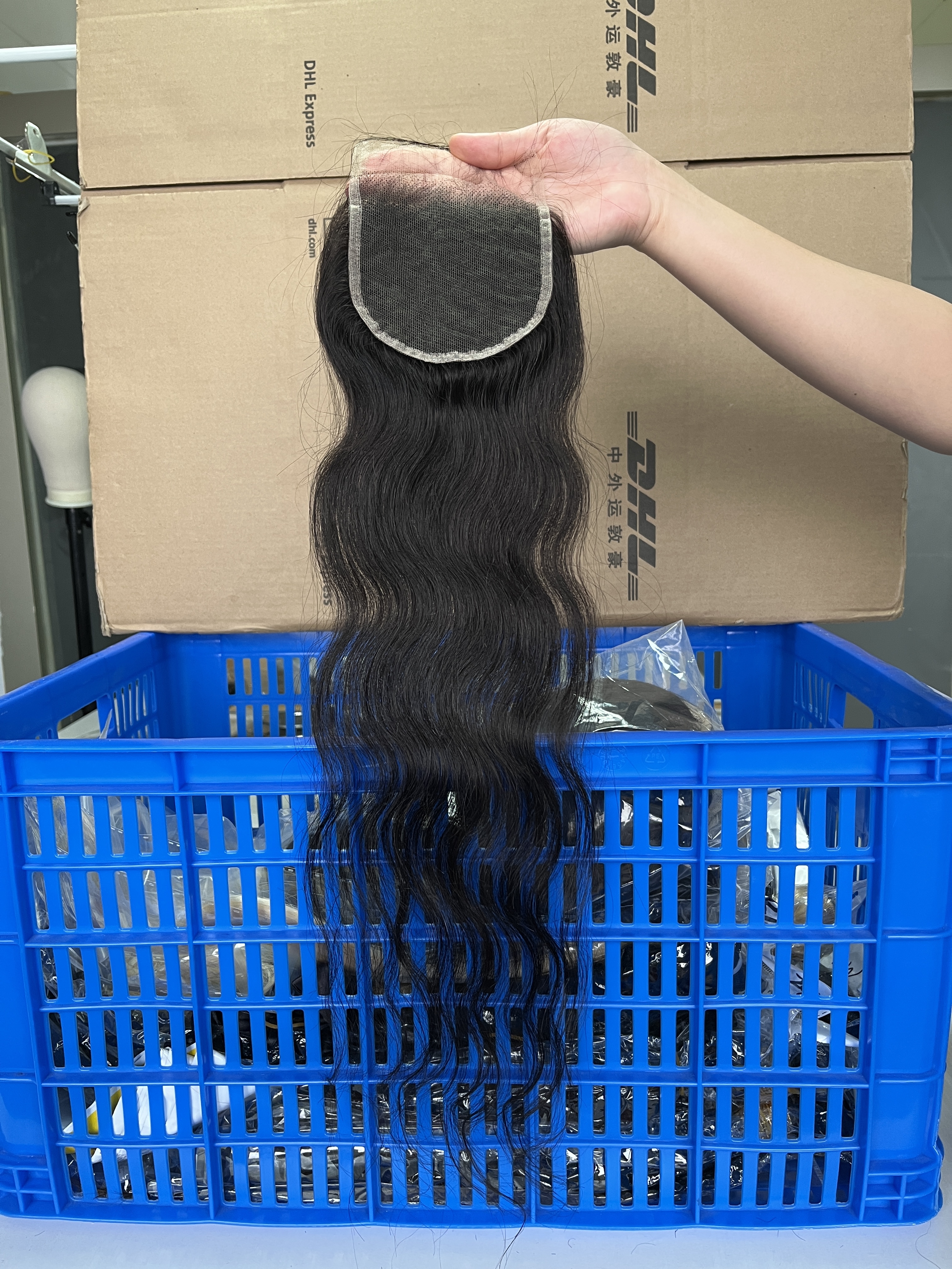 Dima 100% Unprocessed Raw Hair Indian Wavy 4x4 Transparent Lace Closure