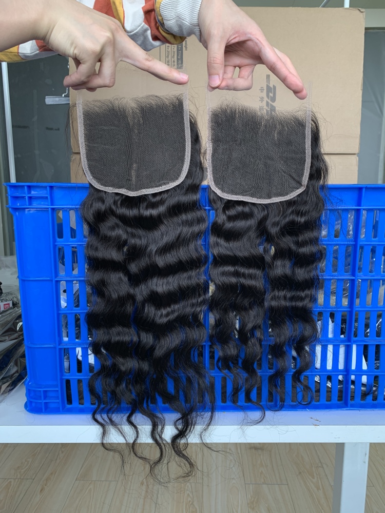 Dima Raw Hair Extension Cambodian Wavy 6x6 Transparent Lace Closure