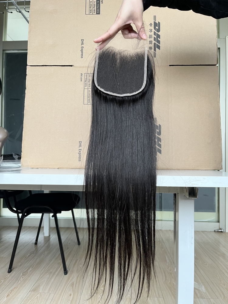 Dima Hair Straight Raw Hair 4x4 Transparent Lace Closure