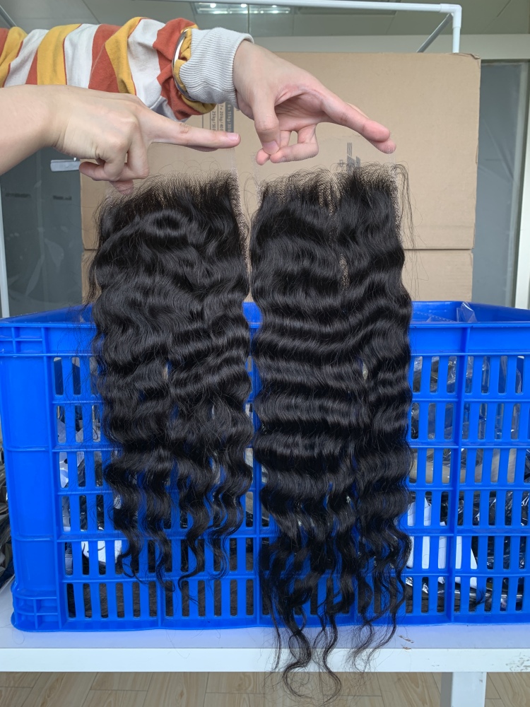 Dima Raw Hair Extension Cambodian Wavy 6x6 Transparent Lace Closure