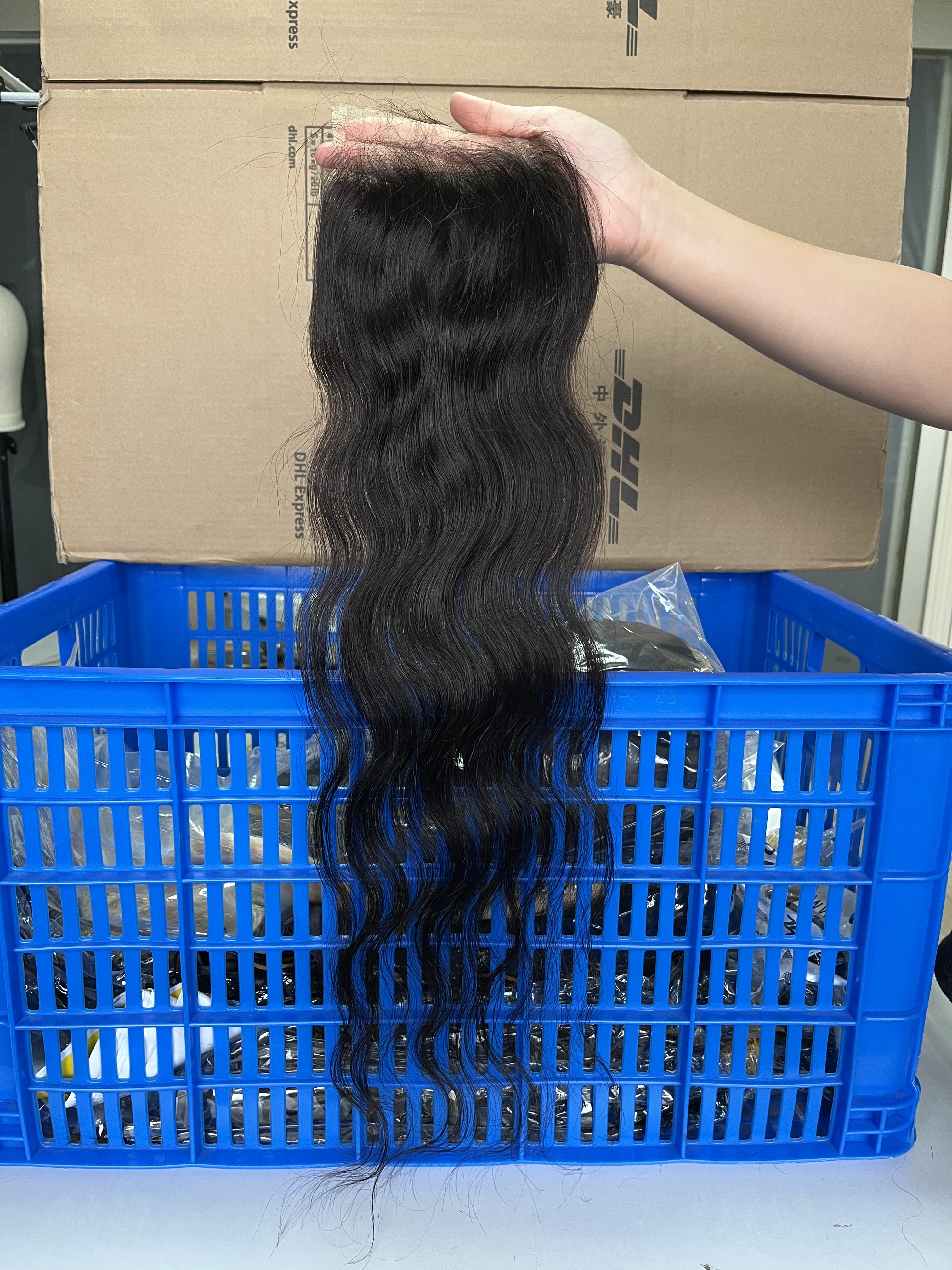 Dima 100% Unprocessed Raw Hair Indian Wavy 4x4 Transparent Lace Closure