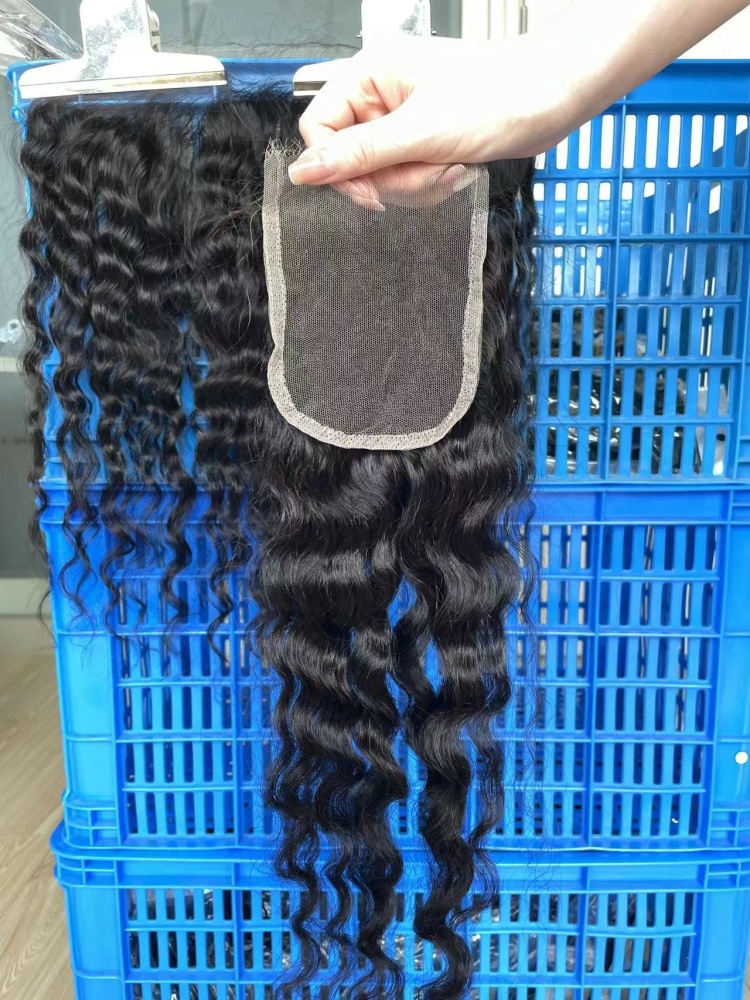 Dima Raw Hair Cambodian 4x4 Transparent Lace Closure Natural Black