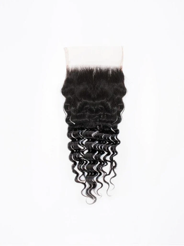 Dima Brazilian Deep Wave 6x6 Transparent Lace Closure Mink Human Hair