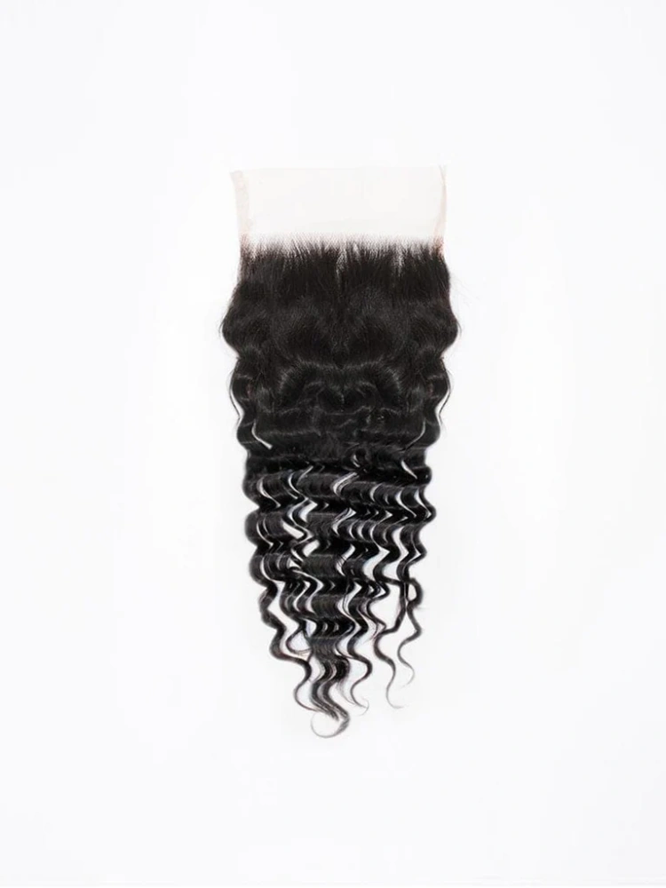 Dima Brazilian Deep Wave 6x6 Transparent Lace Closure Mink Human Hair