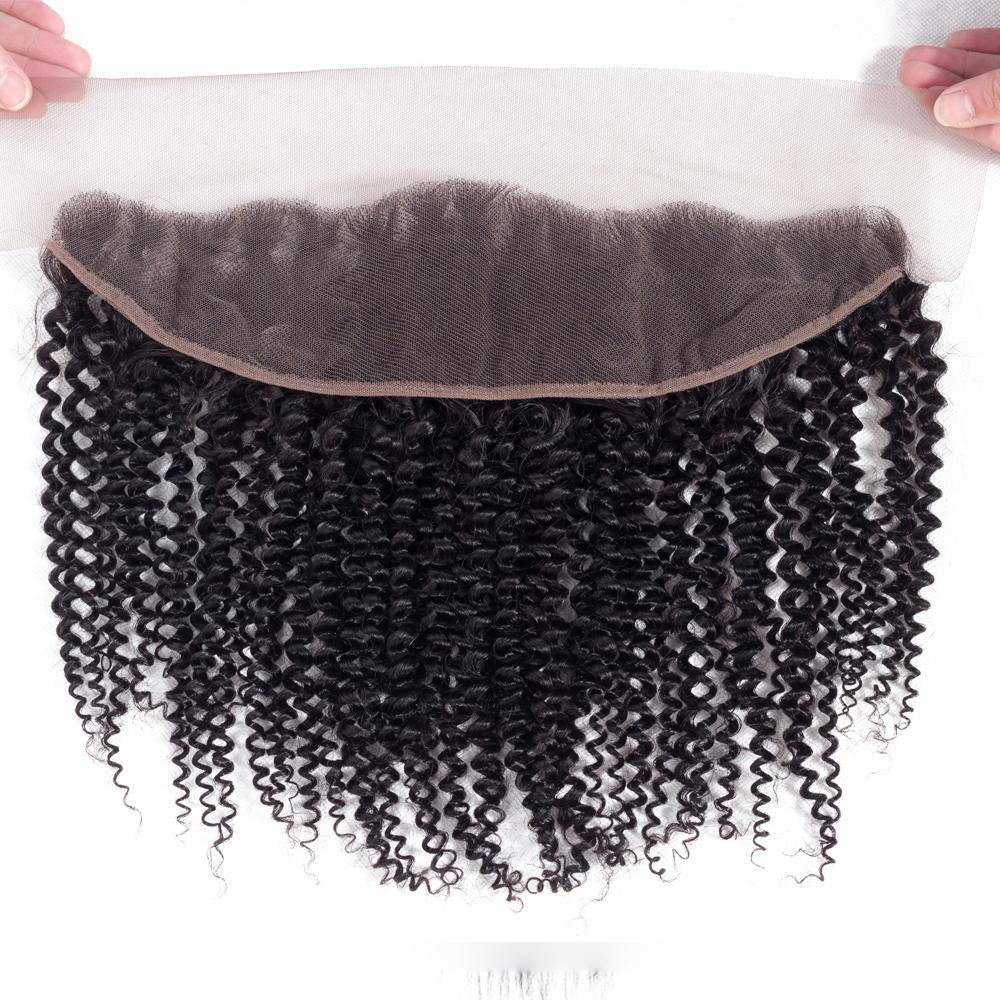 Dima 12A Brazilian Hair Jerry Curly 13x6 Transparent Lace Frontal Free Part
