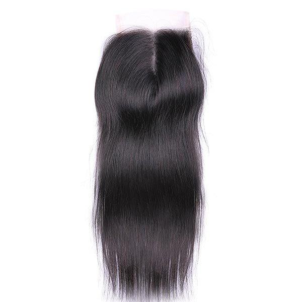 Dima 12A True Brazilian Straight Hair 4x4 Transparent Lace Closure