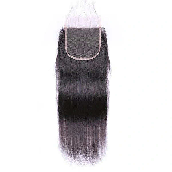 Dima 12A True Brazilian Straight Hair 4x4 Transparent Lace Closure