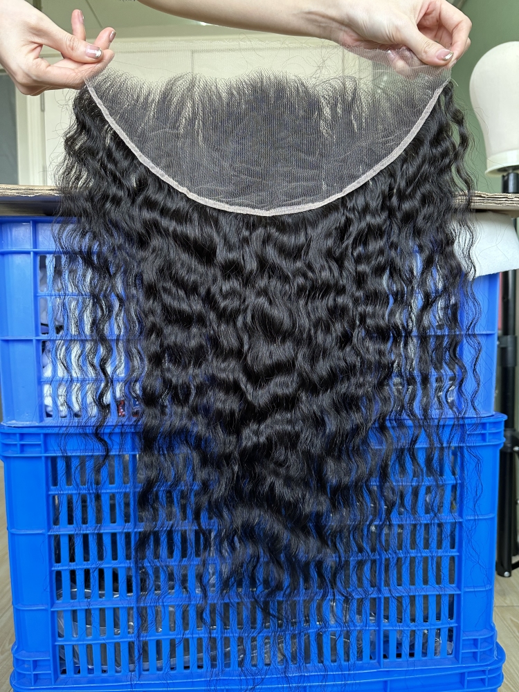 Dima Raw Hair Cambodian Wavy Ear to Ear 13x6 Transparent Lace Frontal