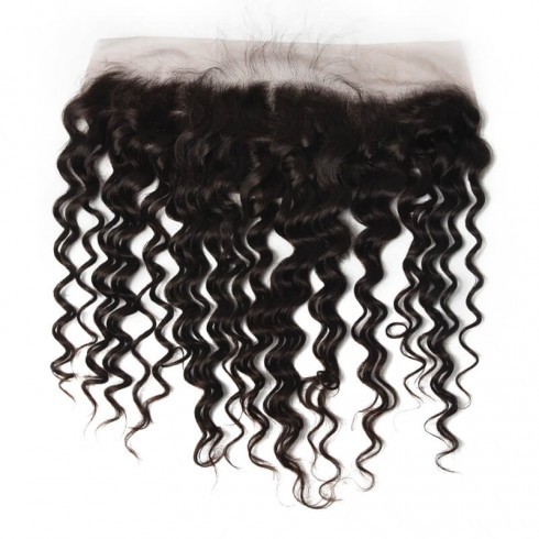 Dima 12A Brazilian Hair Water Wave Free Part 13x6 Transparent Lace Frontal