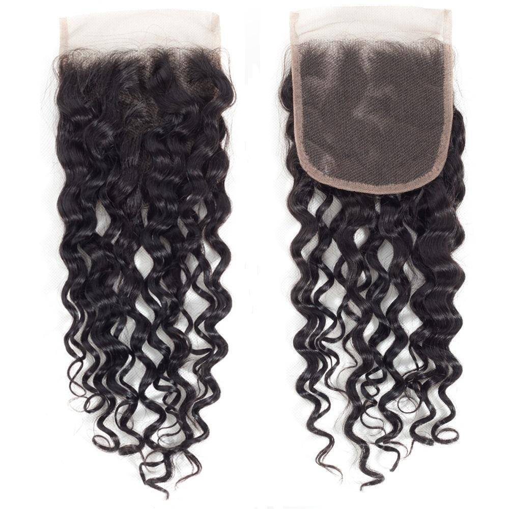 Dima Brazilian Water Wave Mink Human Hair 6x6 Transparent Lace Closure