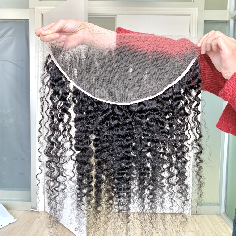 Dima Top Selling Indian Curly Raw Hair 13x6 Transparent Lace Frontal