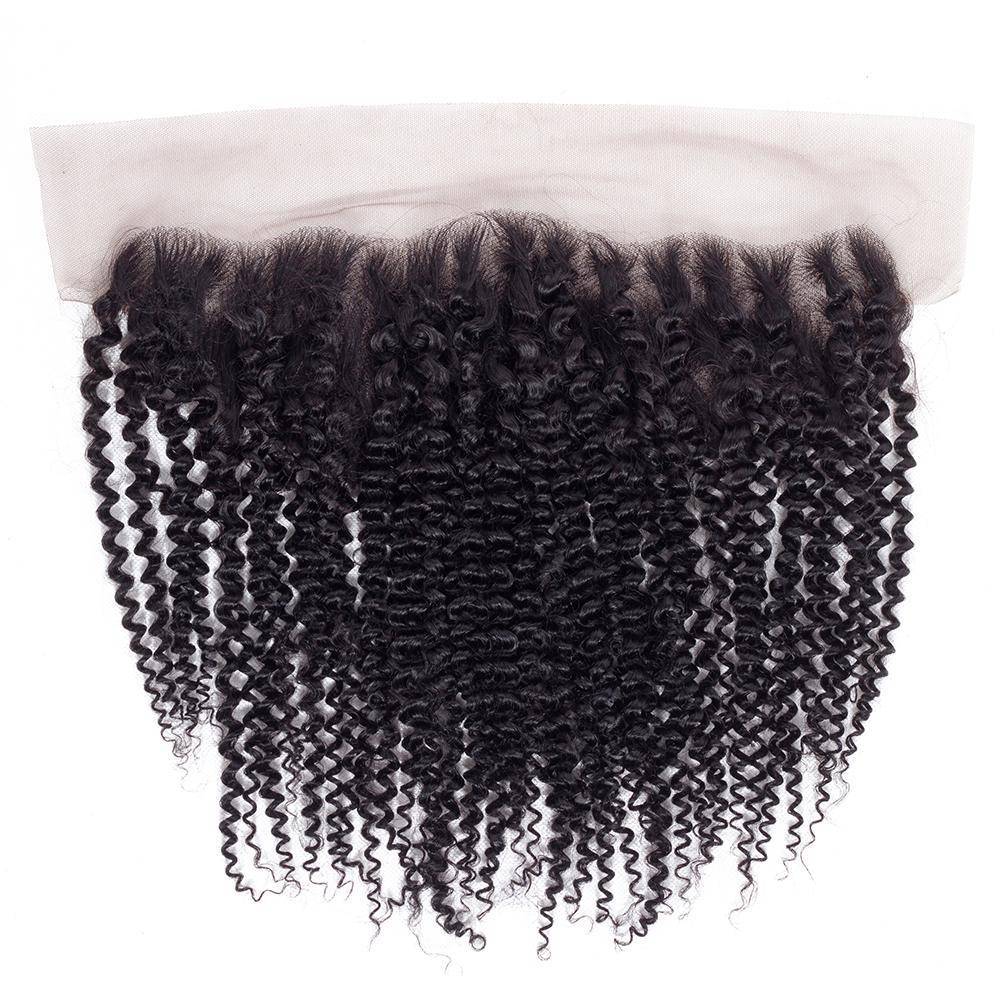 Dima 12A Brazilian Hair Jerry Curly 13x6 Transparent Lace Frontal Free Part