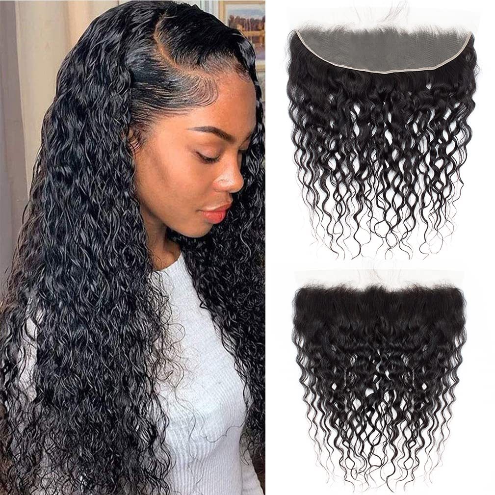 Dima 12A Brazilian Virgin Hair Water Wave 13x4 Ear to Ear Transparent Lace Frontal