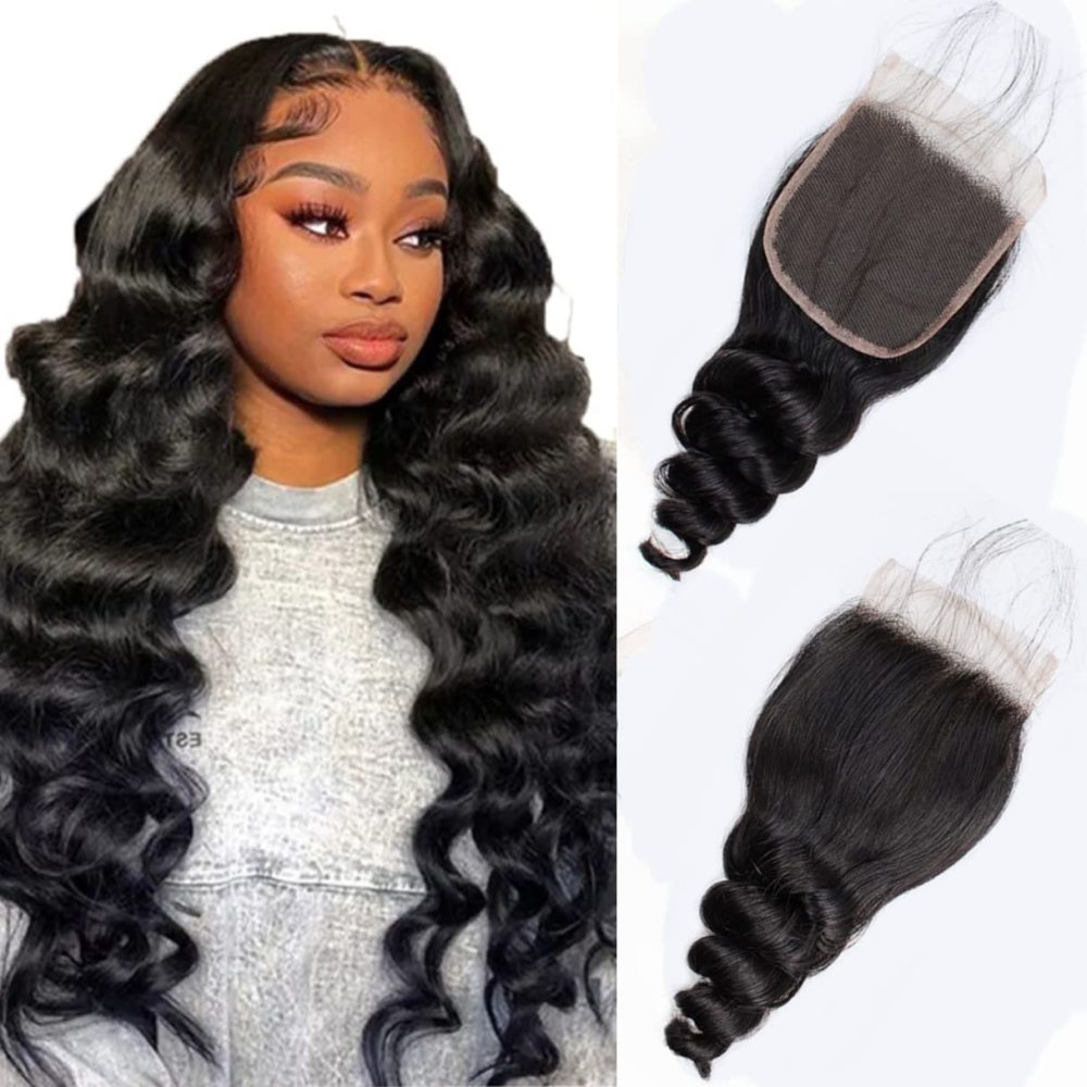 Dima 100% Unprocessed Virgin Brazilian Human Hair Loose Wave 5x5 Transparent Lace Closure