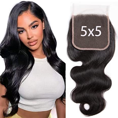 Dima 12A Brazilian Mink Human Hair Body Wave 5x5 Transparent Lace Closure