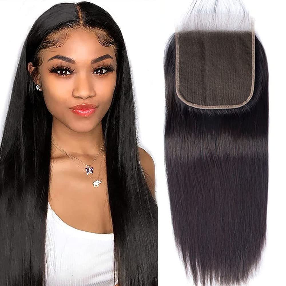 Dima 12A Straight Brazilian Mink Human Hair 6x6 Transparent Lace Closure