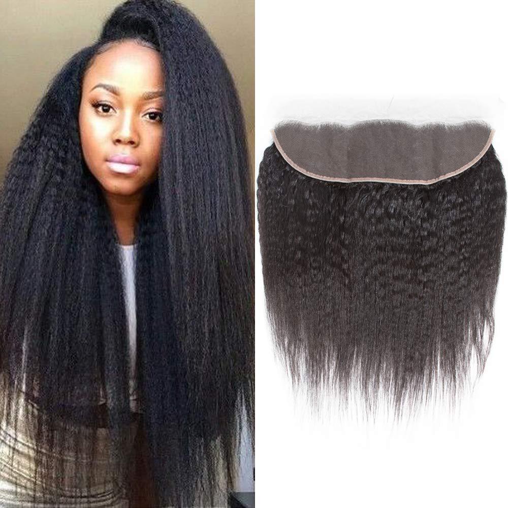 Dima Brazilian Kinky Straight 13x6 Transparent Lace Frontal Ear to Ear