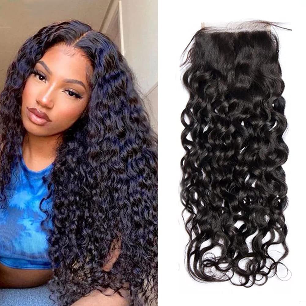 Dima Brazilian Water Wave Mink Human Hair 6x6 Transparent Lace Closure