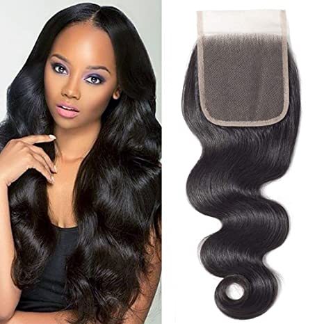 Dima High Quality Brazilian Body Wave Hair 4x4 Transparent Lace Closure